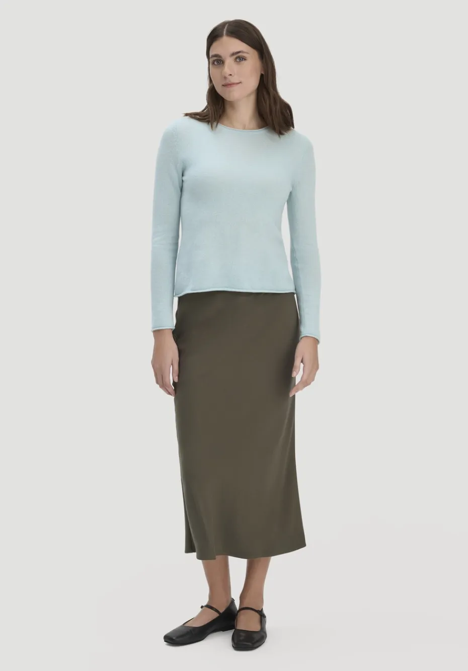 hessnatur FTC × Pullover Regular aus reinem Cashmere von salbei Discount