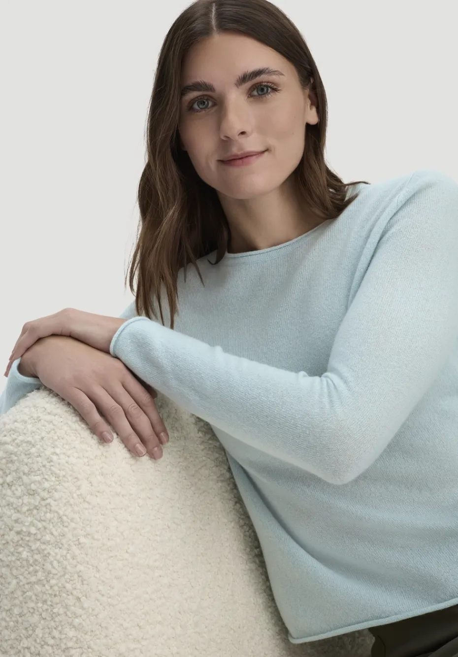 hessnatur FTC × Pullover Regular aus reinem Cashmere von salbei Discount
