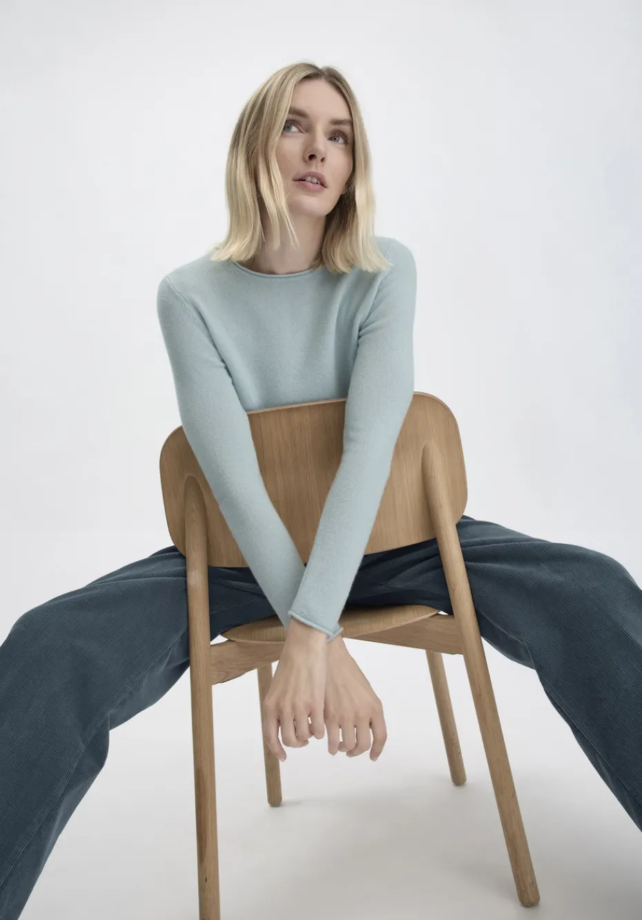 hessnatur FTC × Pullover Regular aus reinem Cashmere von salbei Discount