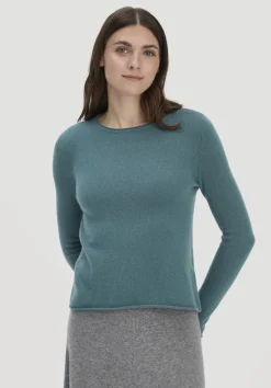 hessnatur FTC × Pullover Regular aus reinem Cashmere von petrolgrün Hot