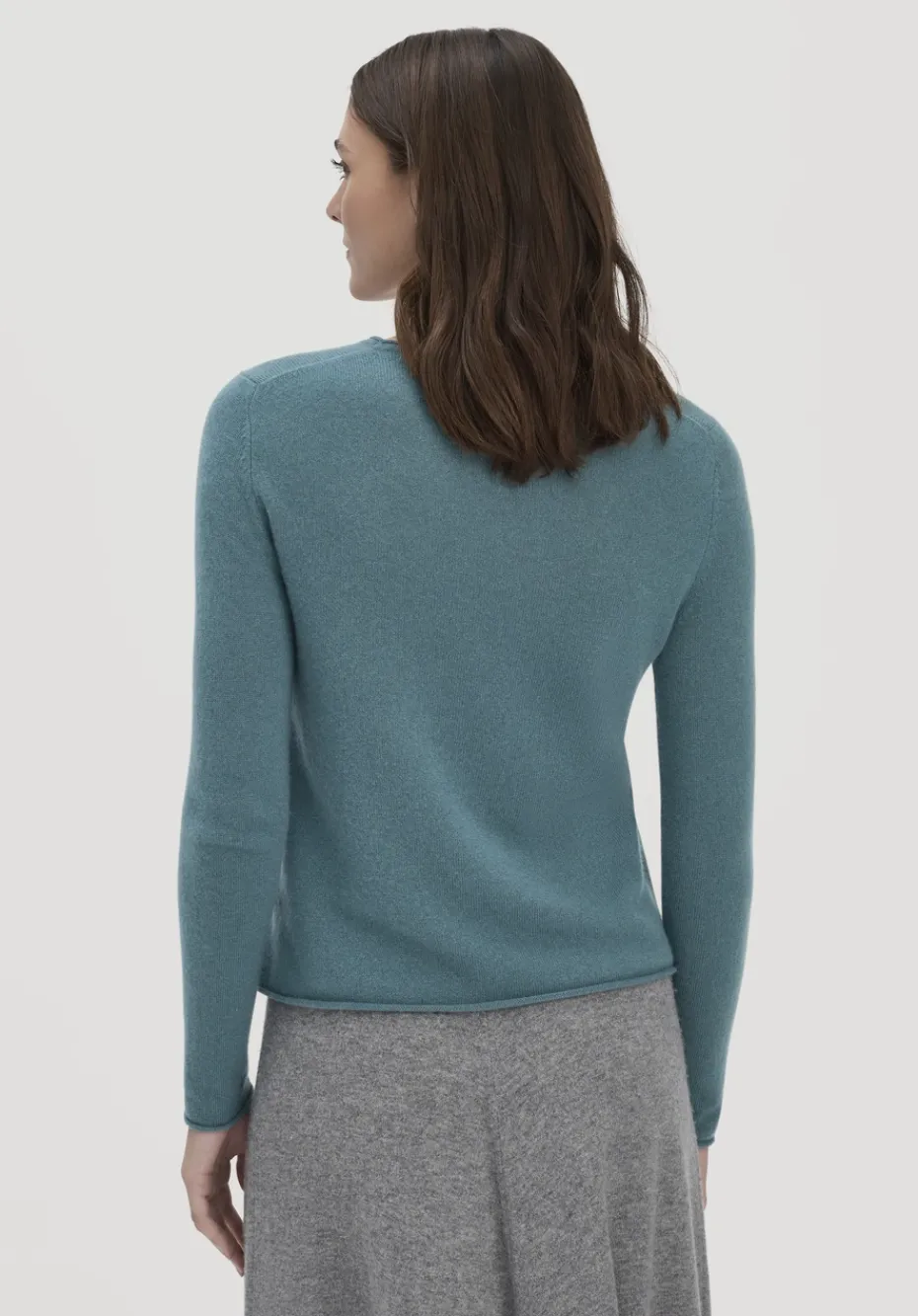 hessnatur FTC × Pullover Regular aus reinem Cashmere von petrolgrün Hot