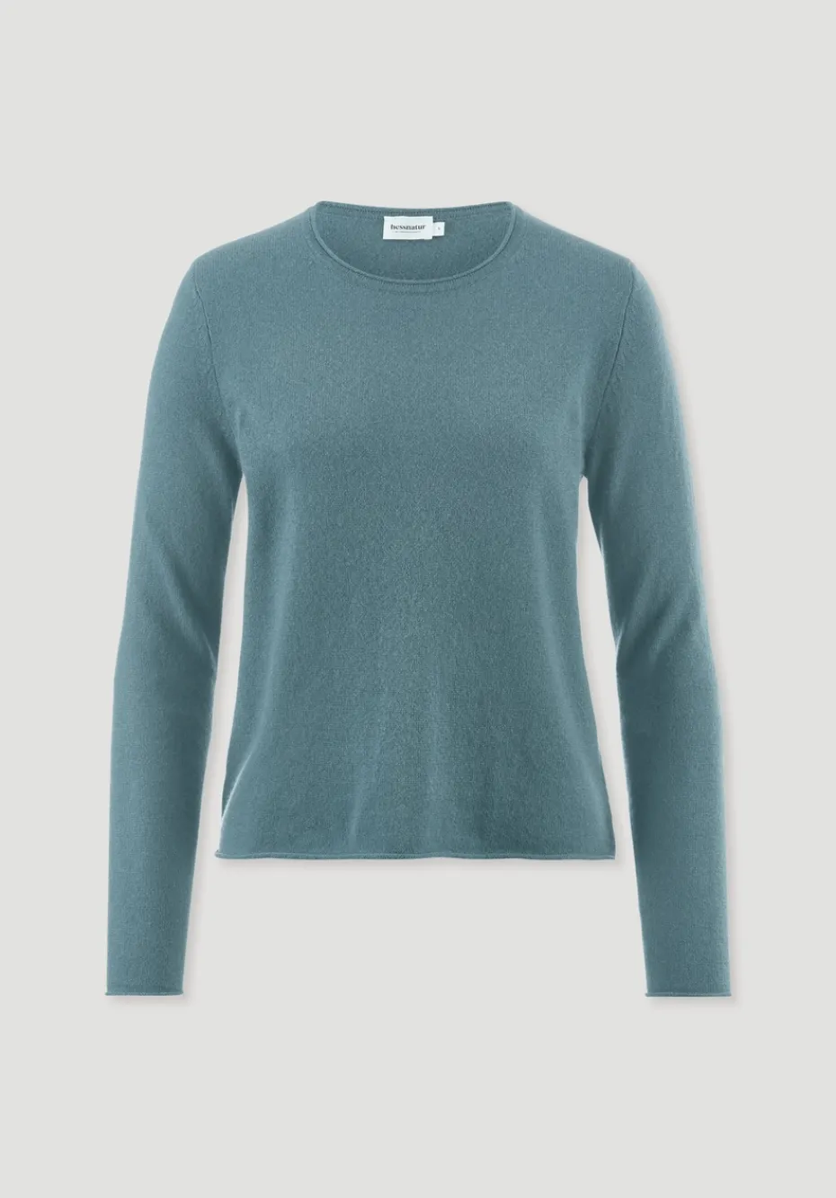 hessnatur FTC × Pullover Regular aus reinem Cashmere von petrolgrün Hot