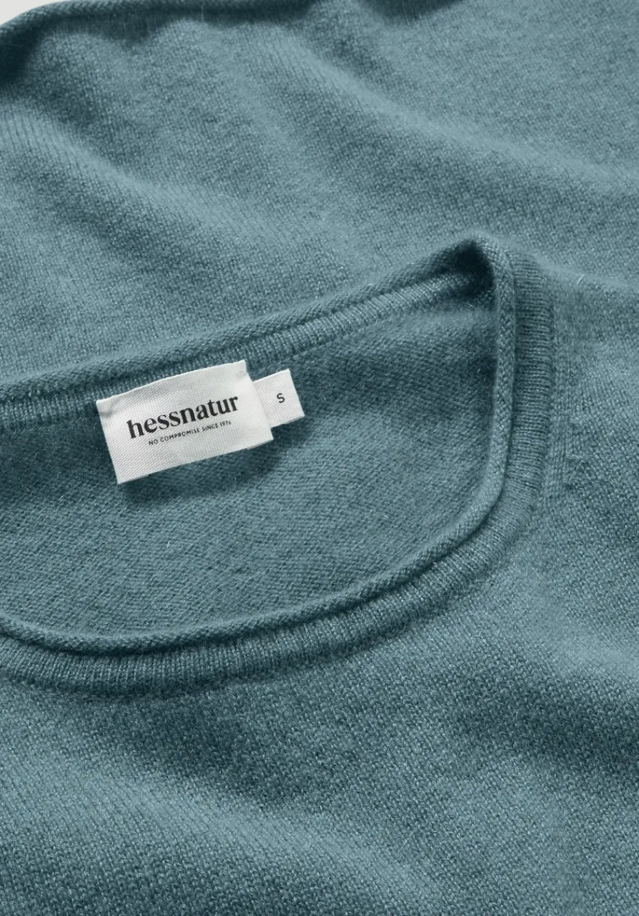 hessnatur FTC × Pullover Regular aus reinem Cashmere von petrolgrün Hot