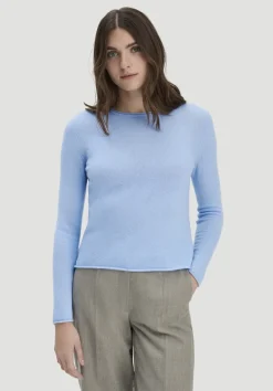hessnatur FTC × Pullover Regular aus reinem Cashmere von hellblau New