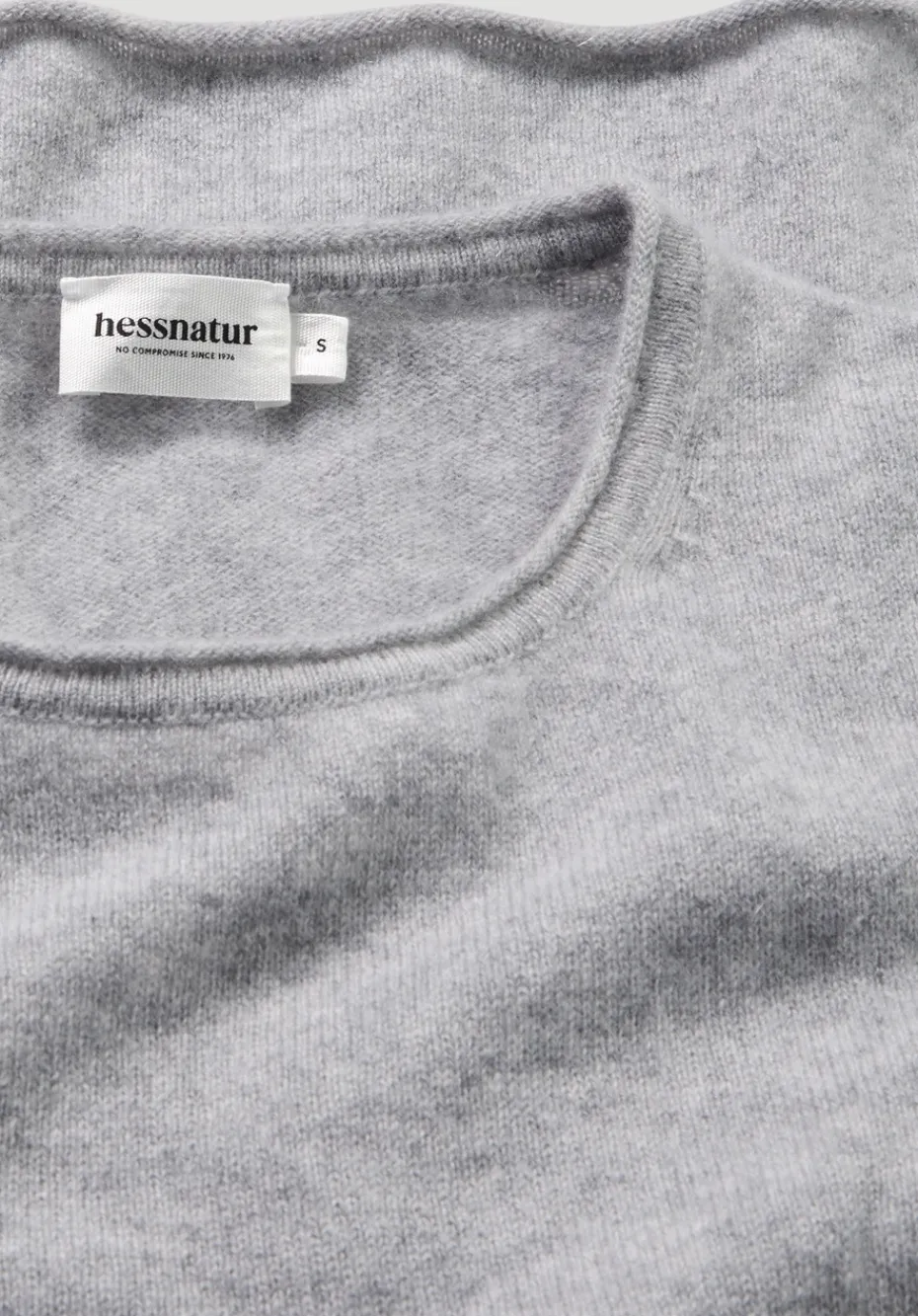 hessnatur FTC × Pullover Regular aus reinem Cashmere von hellgrau Clearance