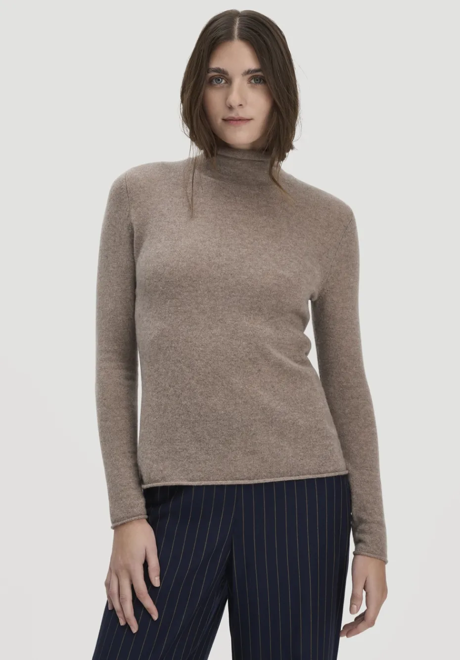 hessnatur FTC × Rollkragen Pullover Regular aus reinem Cashmere von camel Sale