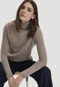hessnatur FTC × Rollkragen Pullover Regular aus reinem Cashmere von camel Sale