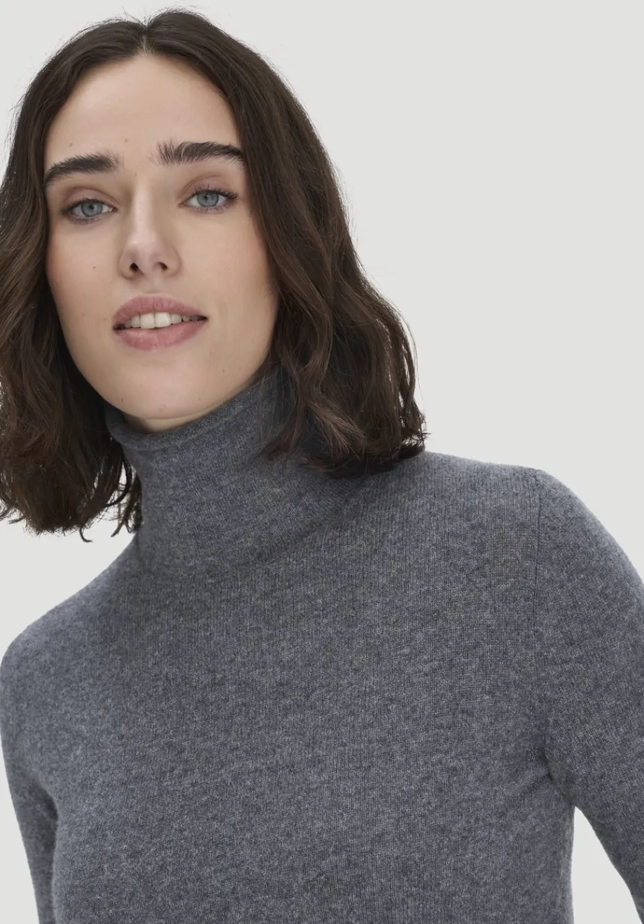 hessnatur FTC × Rollkragen Pullover Regular aus reinem Cashmere von anthrazit Clearance