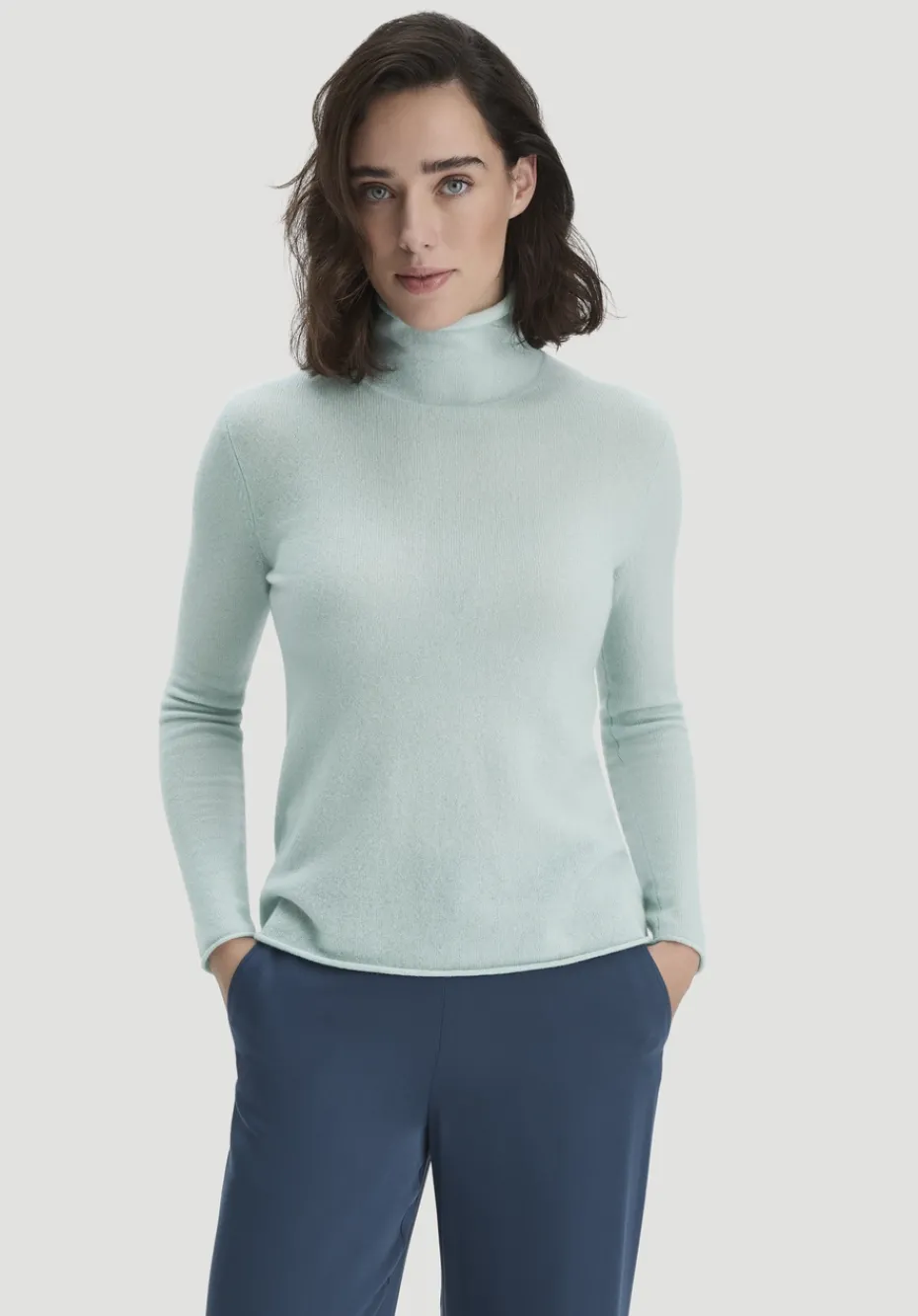 hessnatur FTC × Rollkragen Pullover Regular aus reinem Cashmere von salbei Clearance