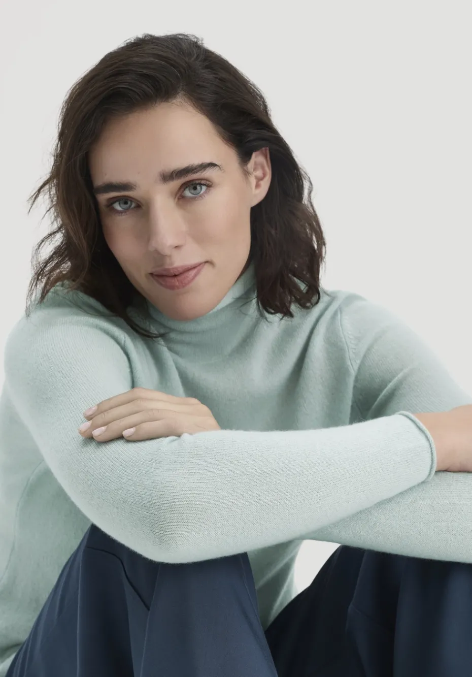 hessnatur FTC × Rollkragen Pullover Regular aus reinem Cashmere von salbei Clearance