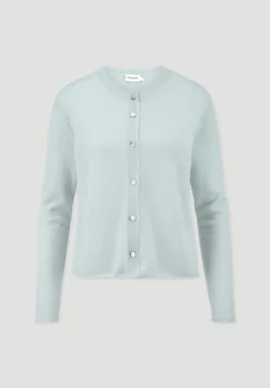 hessnatur FTC × Strick Jacke Regular aus reinem Cashmere von salbei Sale