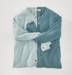 hessnatur FTC × Strick Jacke Regular aus reinem Cashmere von salbei Sale