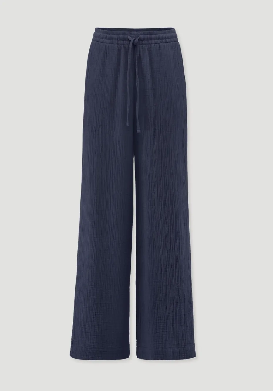 hessnatur Gewebe Hose Wide Leg aus reiner Bio-Baumwolle von dunkelblau Online