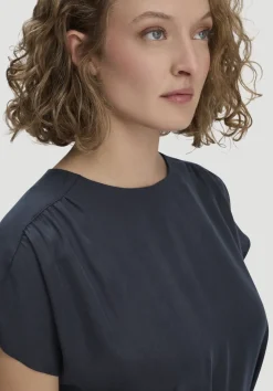 hessnatur Gewebe Kleid mit Wickeloptik Midi aus reinem TENCEL™ Lyocell von marine Clearance