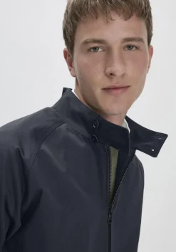 hessnatur Harrington Jacke Regular NATURE SHELL aus reiner Bio-Baumwolle von marine Outlet