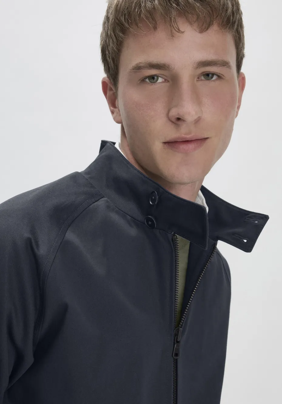 hessnatur Harrington Jacke Regular NATURE SHELL aus reiner Bio-Baumwolle von marine Outlet