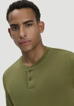 hessnatur Heavy Jersey Henley Shirt Relaxed aus reiner Bio-Baumwolle von seetang Online