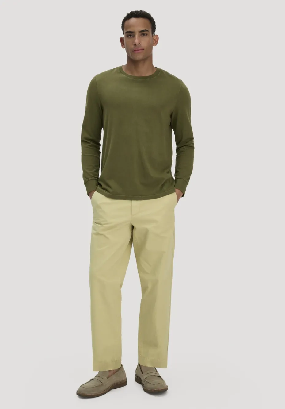 hessnatur Heavy Jersey Longsleeve Relaxed aus reiner Bio-Baumwolle von seetang Sale