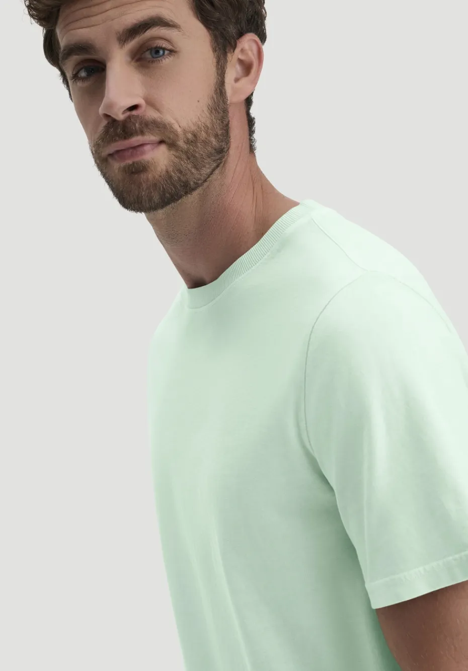 hessnatur Heavy Jersey Shirt Relaxed aus reiner Bio-Baumwolle von pastellmint Clearance