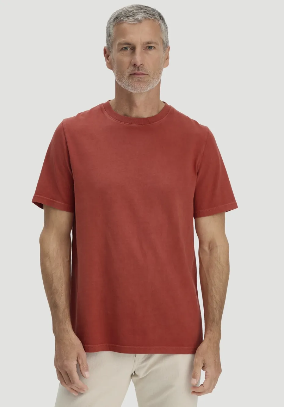 hessnatur Heavy Jersey Shirt Relaxed aus reiner Bio-Baumwolle von terrakotta Hot
