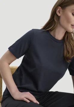 hessnatur Heavy T-Shirt Relaxed aus reiner Bio-Baumwolle von marine Clearance