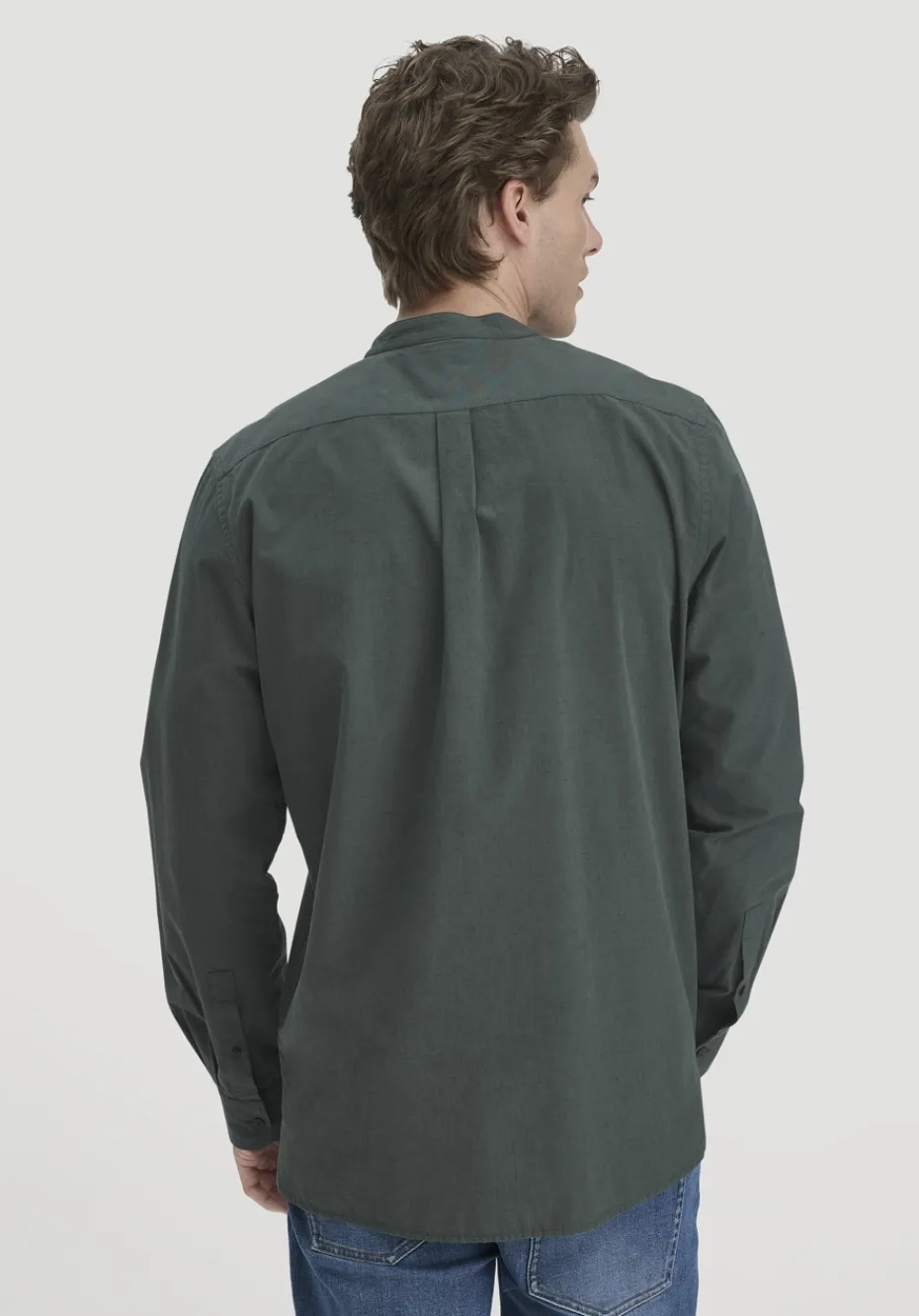 hessnatur Hemd Regular aus Bio-Baumwolle mit Hanf und Yak von fichtengrün New