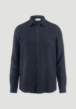 hessnatur Hemd Regular aus reinem Leinen von marine Outlet