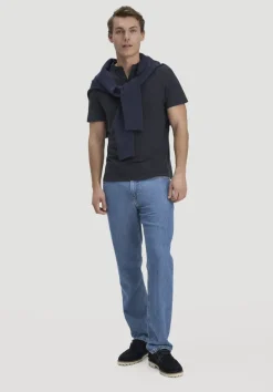 hessnatur Henley T-Shirt Regular aus Leinen und Bio-Baumwolle von marine Hot