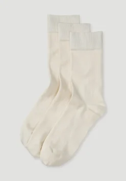 hessnatur Herren Socke im 3er-Pack aus Bio-Baumwolle von naturweiss New