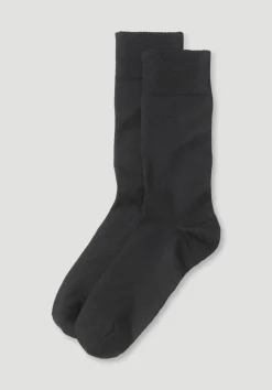hessnatur Herren Socke im 2er-Pack aus Bio-Merinowolle mit Bio-Baumwolle von schwarz Best