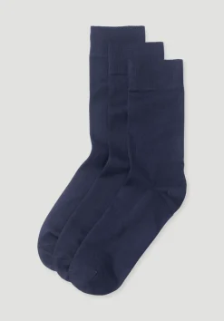 hessnatur Herren Socke im 3er-Pack aus Bio-Baumwolle von marine Best
