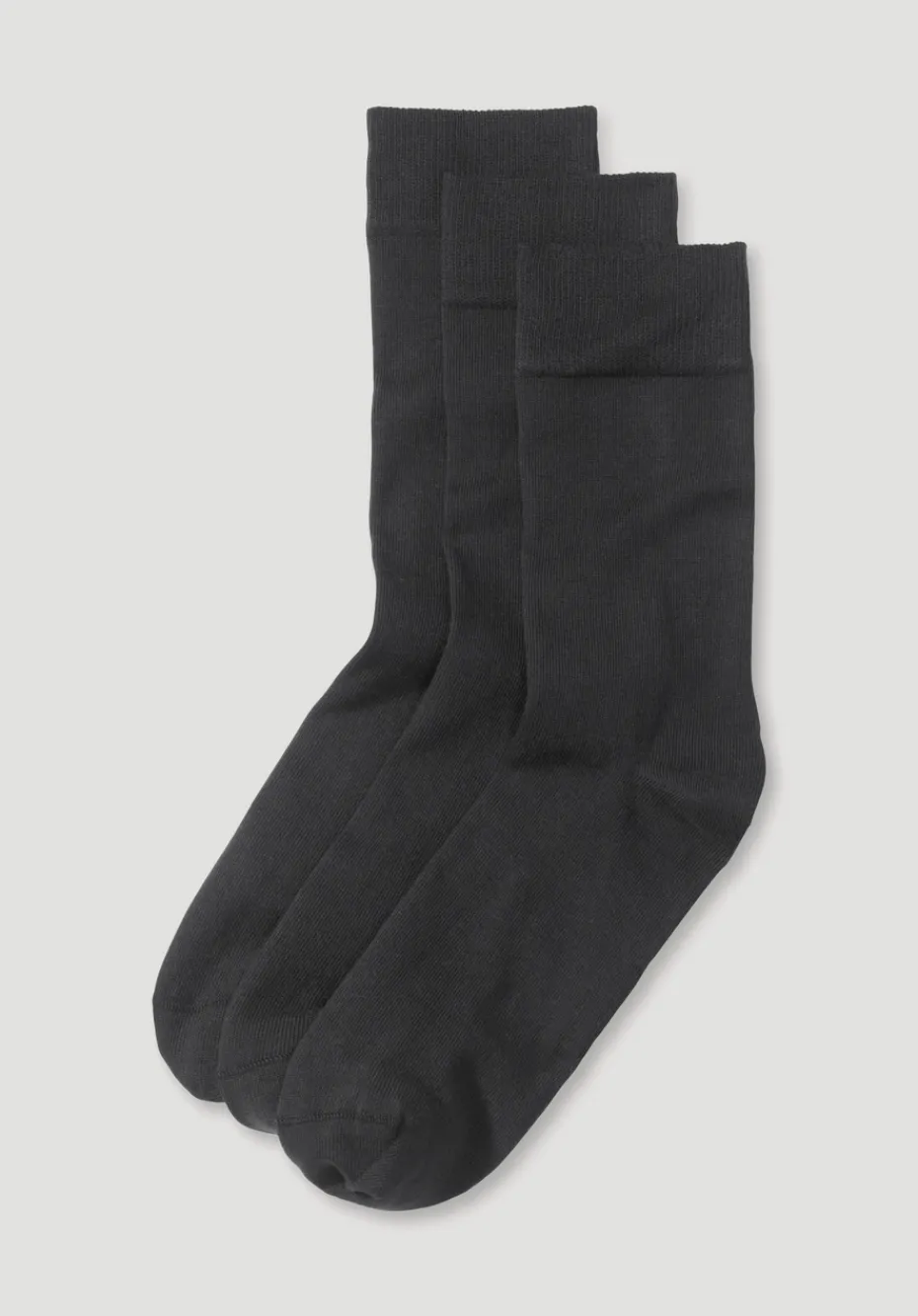 hessnatur Herren Socke im 3er-Pack aus Bio-Baumwolle von schwarz Online