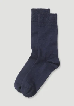 hessnatur Herren Socke im 2er-Pack aus Bio-Merinowolle mit Bio-Baumwolle von marine