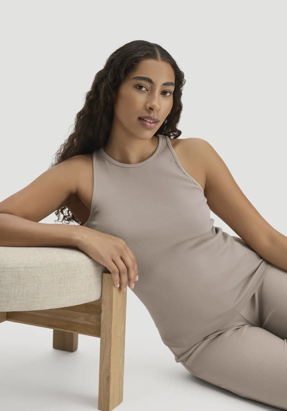hessnatur High-Neck Ribtop SOFT RIB aus Bio-Baumwolle von mandelbraun Discount