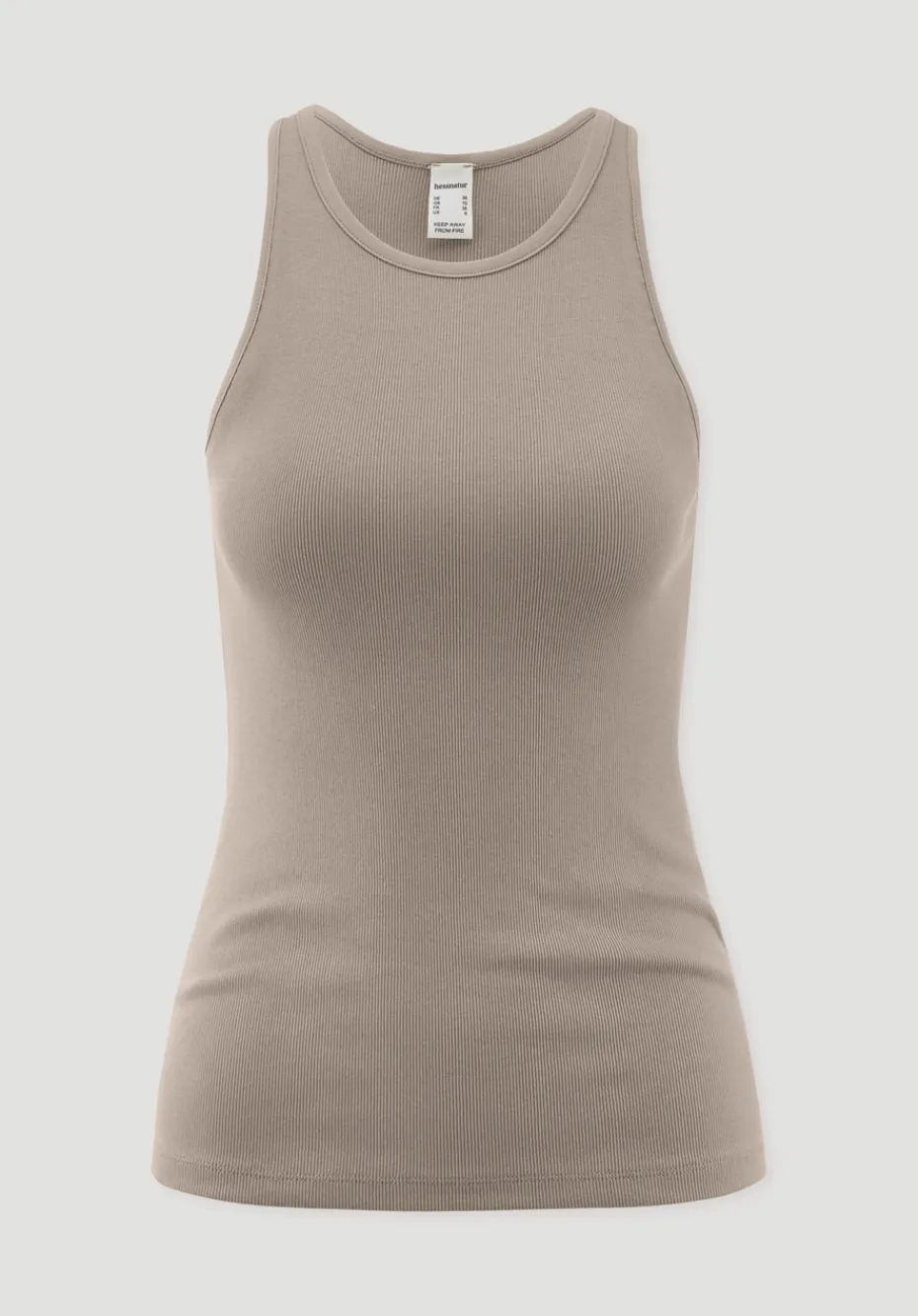 hessnatur High-Neck Ribtop SOFT RIB aus Bio-Baumwolle von mandelbraun Discount