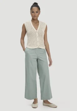 hessnatur Hose Culotte Regular aus Bio-Baumwolle von mattgrün Online