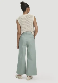 hessnatur Hose Culotte Regular aus Bio-Baumwolle von mattgrün Online