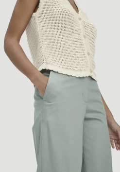 hessnatur Hose Culotte Regular aus Bio-Baumwolle von mattgrün Online