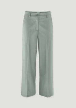 hessnatur Hose Culotte Regular aus Bio-Baumwolle von mattgrün Online