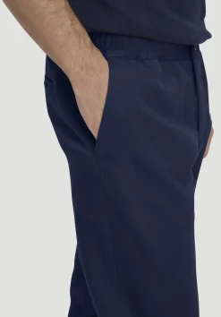 hessnatur Hose ENEA Regular aus Bio-Baumwolle mit Leinen von marine Sale