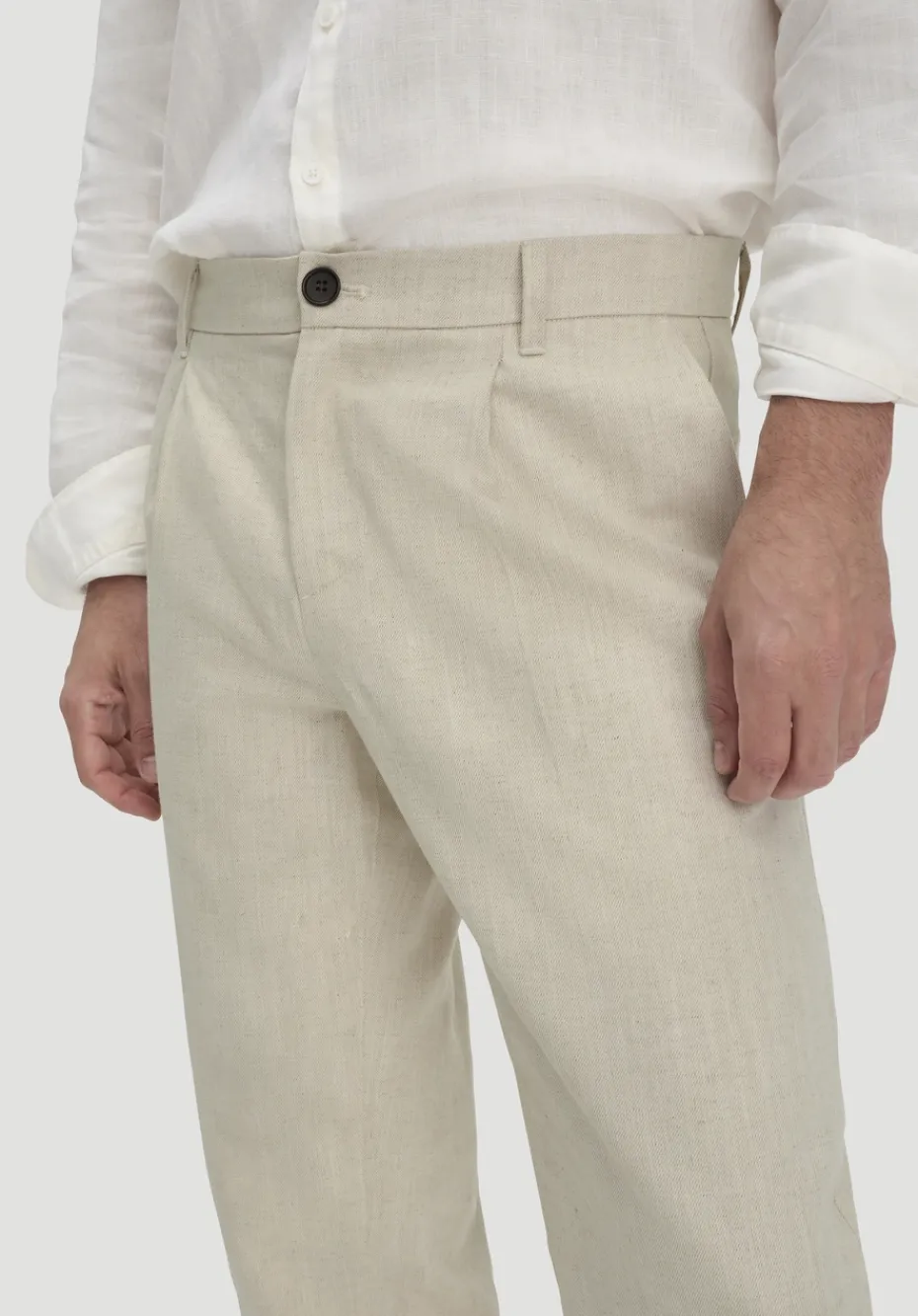 hessnatur Hose RON Relaxed aus Bio-Baumwolle mit Leinen von natur Clearance
