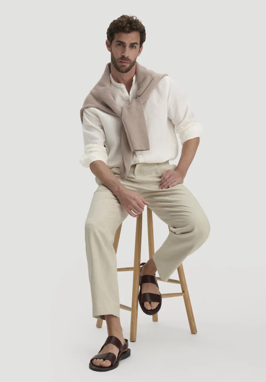 hessnatur Hose RON Relaxed aus Bio-Baumwolle mit Leinen von natur Clearance