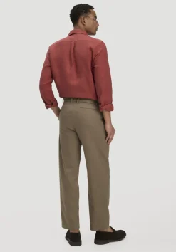 hessnatur Hose RON Relaxed aus Bio-Baumwolle mit Leinen von camel Hot