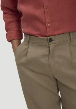 hessnatur Hose RON Relaxed aus Bio-Baumwolle mit Leinen von camel Hot