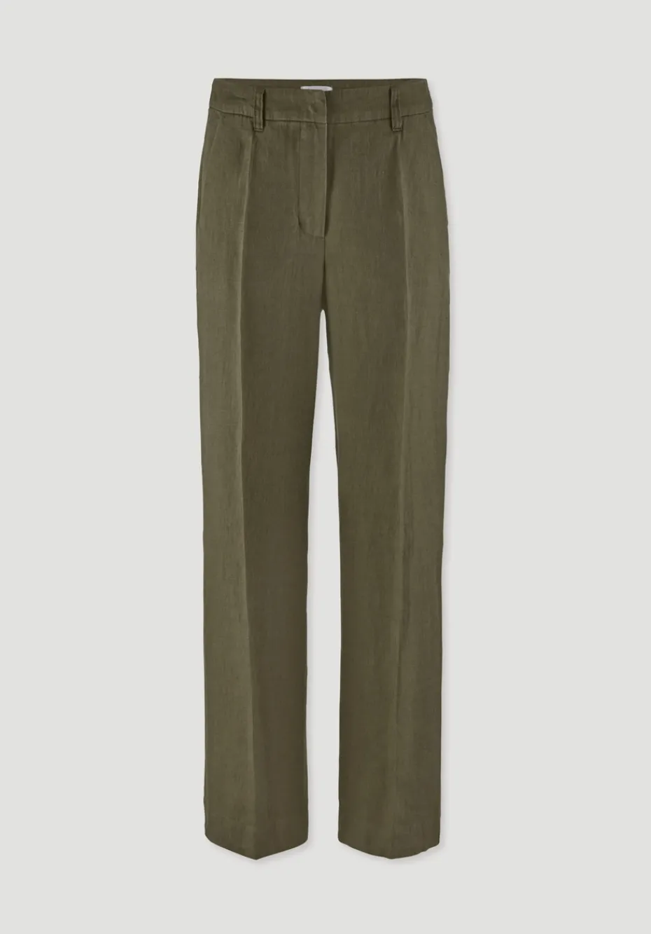 hessnatur Hose Straight Leg aus reinem Leinen von goldoliv