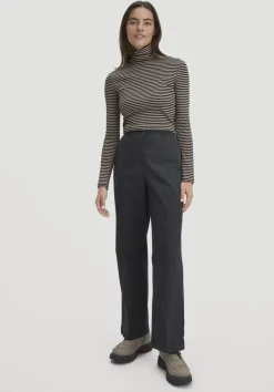 hessnatur Hose Straight Leg Relaxed aus Bio-Baumwolle von schwarz Discount