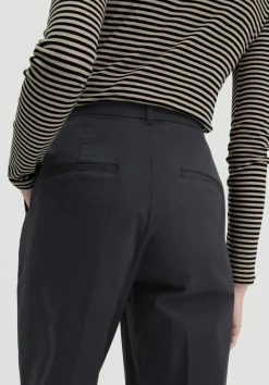 hessnatur Hose Straight Leg Relaxed aus Bio-Baumwolle von schwarz Discount