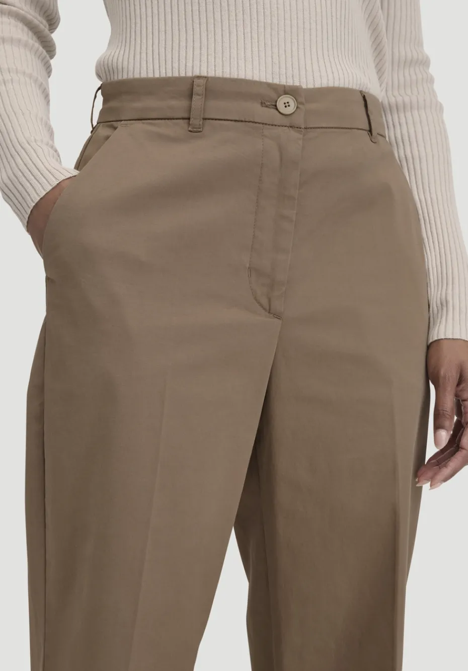 hessnatur Hose Straight Leg Relaxed aus Bio-Baumwolle von camel Sale