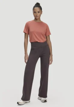 hessnatur Hose Wide Leg ACTIVE COMFORT aus Bio-Baumwolle von mauvebraun