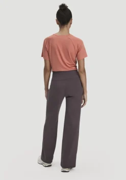 hessnatur Hose Wide Leg ACTIVE COMFORT aus Bio-Baumwolle von mauvebraun